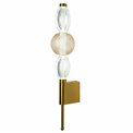 Wall lamp Sainteny, transparent/brass color, H52x10cm, LED 7W, 3000K/4000K/6000K, 385lm