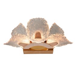 Wall lamp Smilde, transparent/gold color, H20x35cm, LED 24W, 3000K/4000K/6000K, 1320lm
