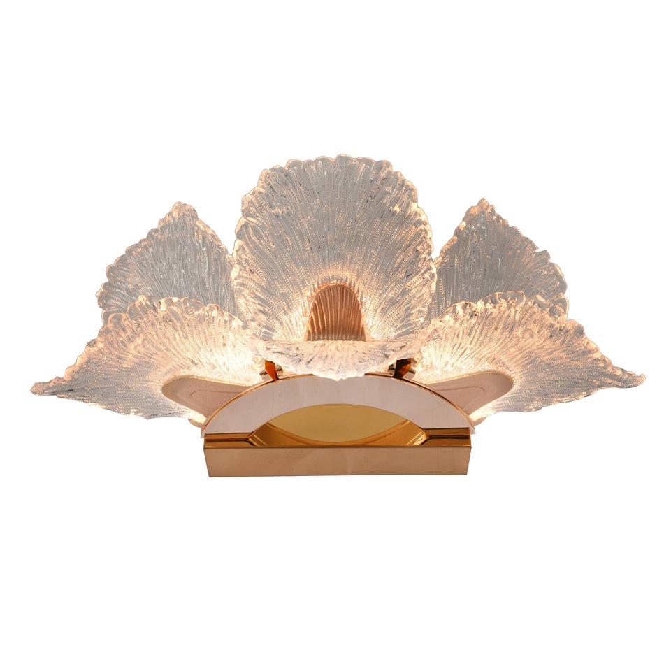 Wall lamp Smilde, transparent/gold color, H20x35cm, LED 24W, 3000K/4000K/6000K, 1320lm