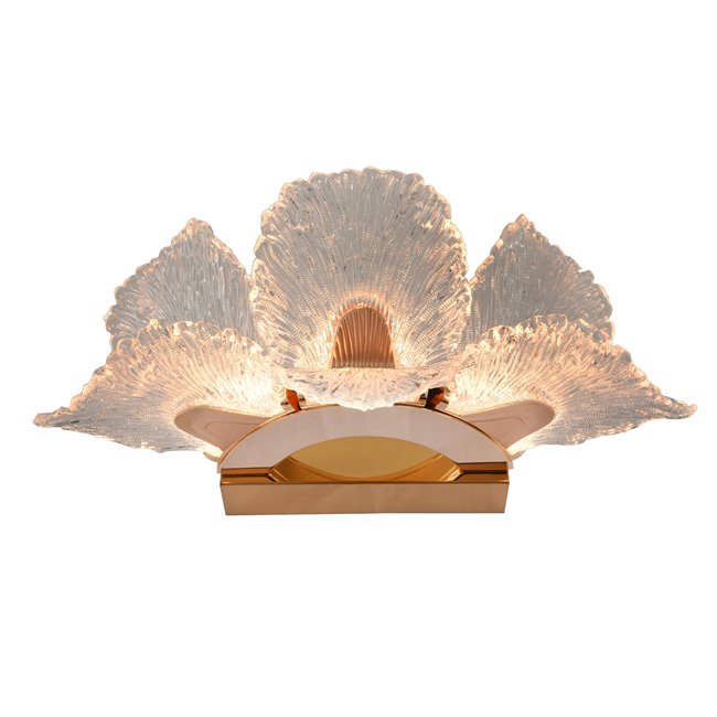 Wall lamp Smilde, transparent/gold color, H20x35cm, LED 24W, 3000K/4000K/6000K, 1320lm
