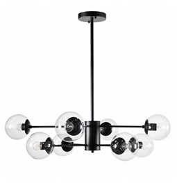 Подвесной светильник Lauga, черный, H38 или 69см, D100см, E27x8 60W(MAX)