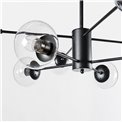 Pendant lamp Lauga, black, H38 or 69cm, D100cm, E27x8 60W(MAX)