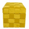 Bench with storage box Montrelle M, gold color, vevet, H38x35x35cm