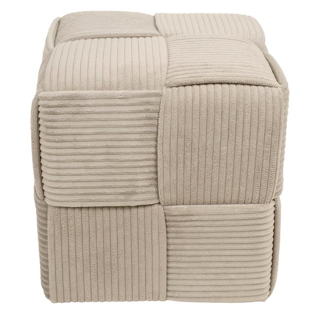 Bench Morigo 1, taupe, velvet, H39x37x37cm