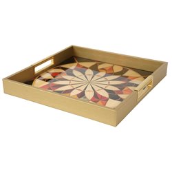 Декоративный поднос Fussy L square, 35.2x35.2cm H4cm