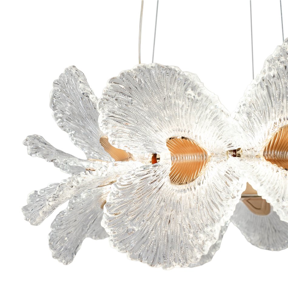 Pendant lamp Smilroure 60, transparent/gold color, D60cm, LED 80W, 3000K/4000K/6000K, 5040lm