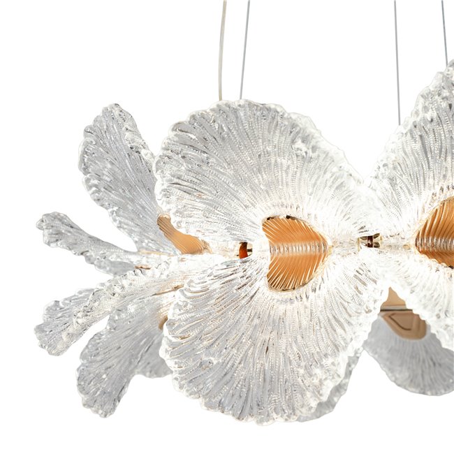 Pendant lamp Smilroure 60, transparent/gold color, D60cm, LED 80W, 3000K/4000K/6000K, 5040lm
