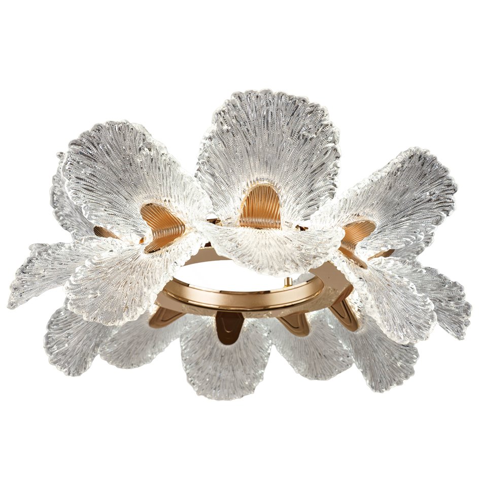 Pendant lamp Smilroure 60, transparent/gold color, D60cm, LED 80W, 3000K/4000K/6000K, 5040lm