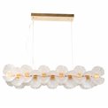 Pendant lamp Smilroure 105, transparent/gold color, 105x40cm, LED 144W, 3000K/4000K/6000K, 9072lm