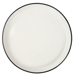 Десертная тарелка Alix, белый с чёрной окантовкой, D20cm, H2.3cm