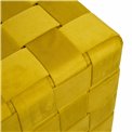 Bench with storage box Montrelle L, gold color, velvet, H44x41x41cm