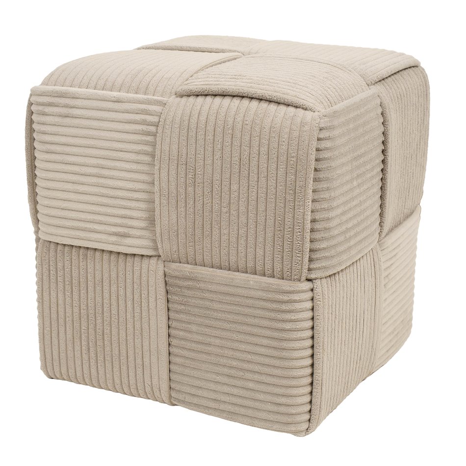 Bench Morigo 1, taupe, velvet, H39x37x37cm