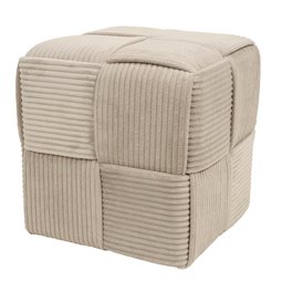 Bench Morigo 1, taupe, velvet, H39x37x37cm