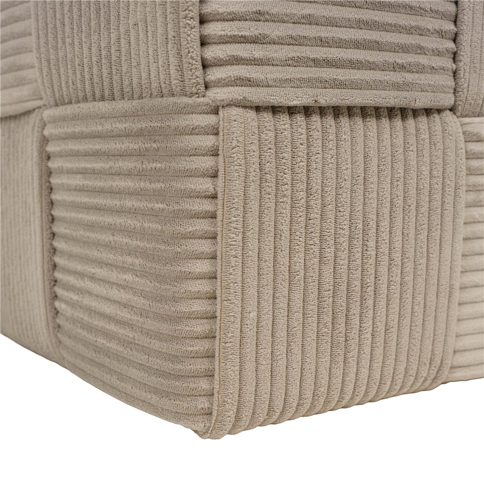 Bench Morigo 1, taupe, velvet, H39x37x37cm