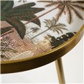 Side table Fronteira L, gold color, D50.3cm H53.5cm