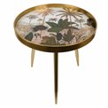 Side table Fronteira L, gold color, D50.3cm H53.5cm