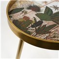 Side table Fronteira M, gold color, D39.5cm H47.5cm