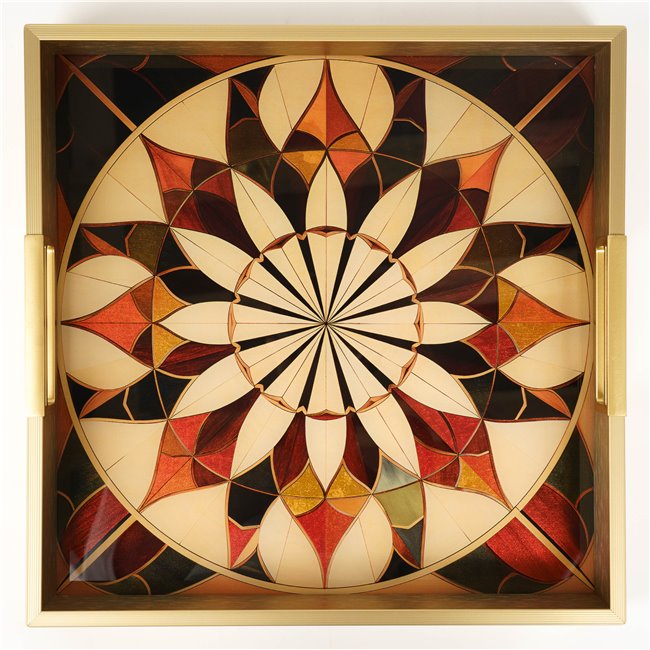 Decorative tray Fussy L square, 35.2x35.2cm H4cm