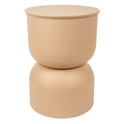 Журнальный столик TOTEM Palomba, сталь, бежевый, D31cm H41.8cm