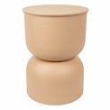 Coffee table TOTEM Palomba, steel, beige, D31cm H41.8cm