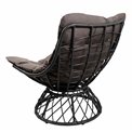 Leisure chair Gallo, dark brown/dark grey, H90x78x78cm