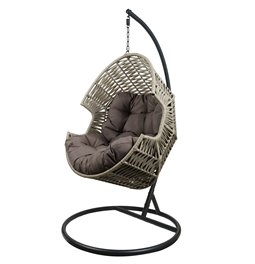 Hanging chair Gammba, grayish beige/dark brown, H126x96x71cm