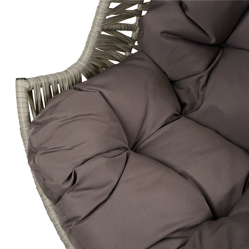 Hanging chair Gammba, grayish beige/dark brown, H126x96x71cm