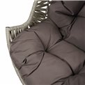 Hanging chair Gammba, grayish beige/dark brown, H126x96x71cm