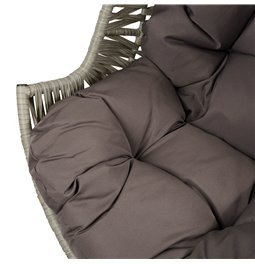Hanging chair Gammba, grayish beige/dark brown, H126x96x71cm