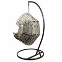 Hanging chair Gammba, grayish beige/dark brown, H126x96x71cm