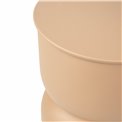 Coffee table TOTEM Palomba, steel, beige, D31cm H41.8cm