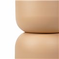 Coffee table TOTEM Palomba, steel, beige, D31cm H41.8cm