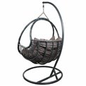 Hanging chair Graneda, dark brown/dark grey, H113x128x75cm