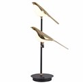 Table lamp Malarro 2, black/gold color, H53cm, D18cm, LED 6W, 3000K