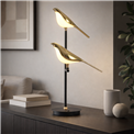 Table lamp Malarro 2, black/gold color, H53cm, D18cm, LED 6W, 3000K