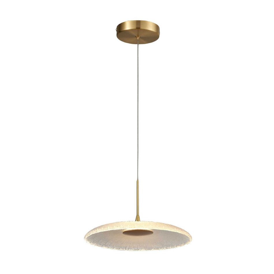 Подвесной светильник Agliano, прозрачный/золотой цвет, D28cm, LED 10W, 3000K, 250lm