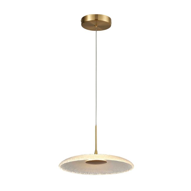 Подвесной светильник Agliano, прозрачный/золотой цвет, D28cm, LED 10W, 3000K, 250lm