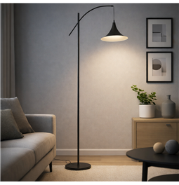 Floor lamp Molfeta 1, black, H170x30x25cm , E27 40W(MAX)