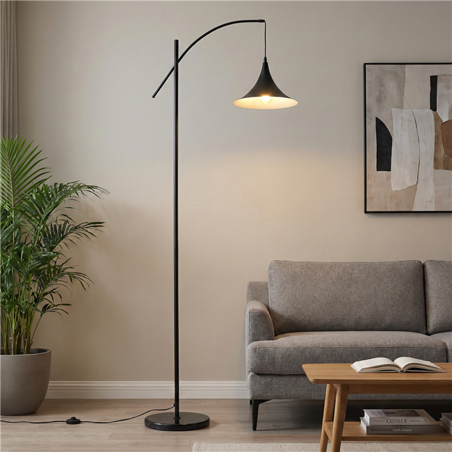 Floor lamp Molfeta 1, black, H170x30x25cm , E27 40W(MAX)