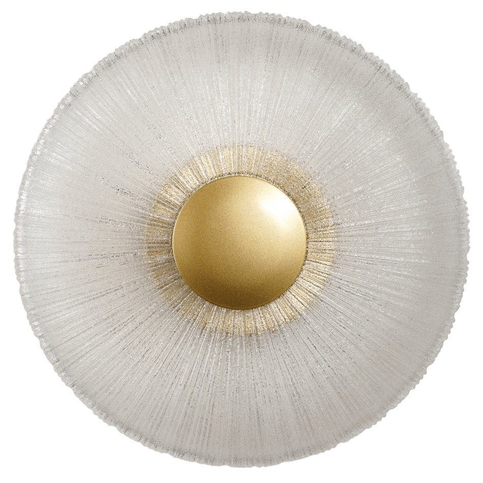 Wall lamp Agaro gold, transparent/gold color, D28cm, LED 10W, 3000K, 250lm