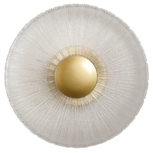 Wall lamp Agaro gold, transparent/gold color, D28cm, LED 10W, 3000K, 250lm