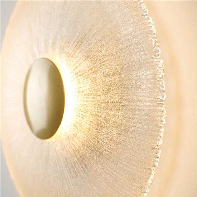 Wall lamp Agaro gold, transparent/gold color, D28cm, LED 10W, 3000K, 250lm