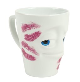 Mug with handle Kissed, 350ml, H19cm, D9cm