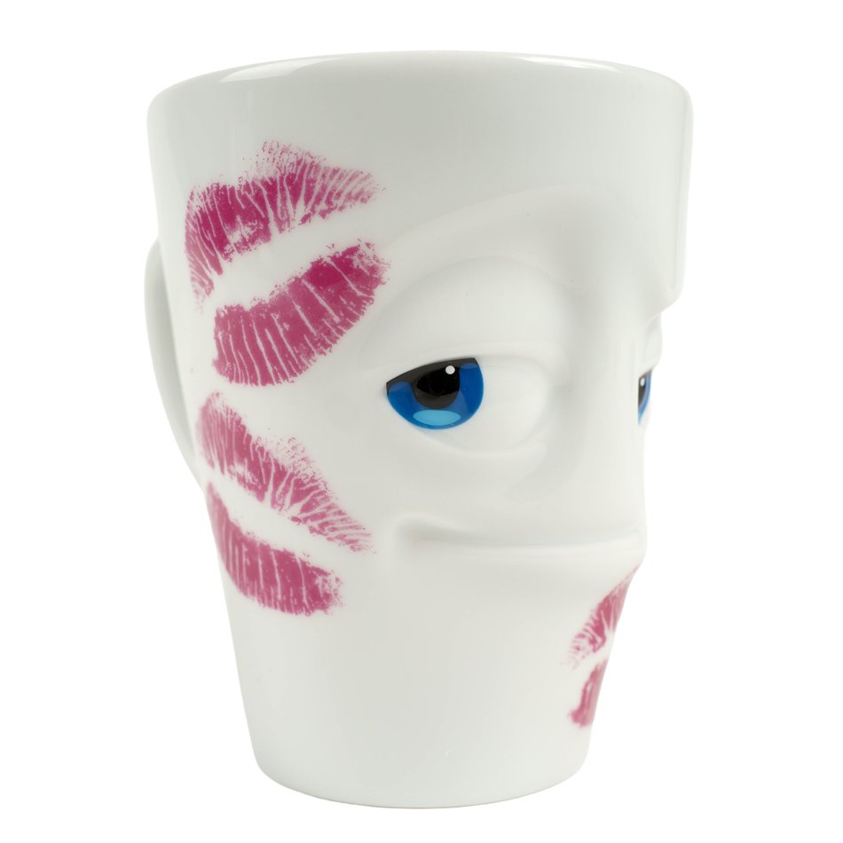 Mug with handle Kissed, 350ml, H19cm, D9cm