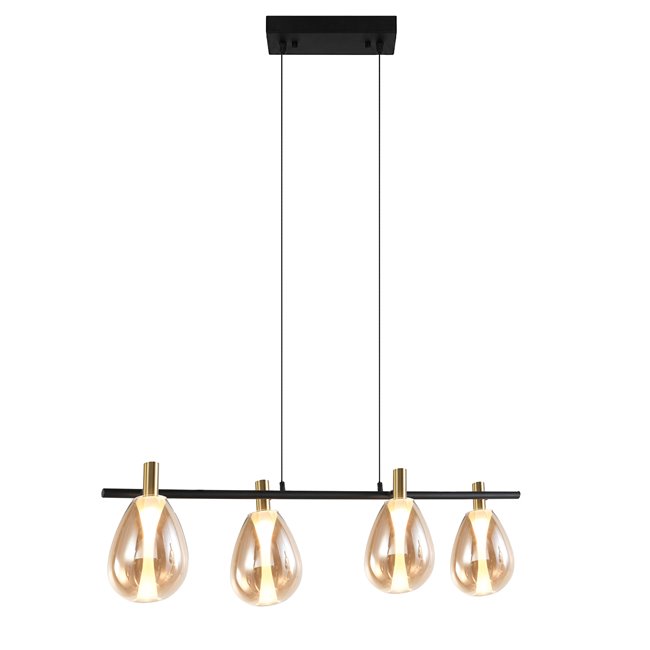 Pendant lamp Rigonda amber P4, H31-175x25.1x120cm, LED 20W, 3000K, 2700lm
