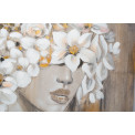Картина на холсте Female figure/flowers II, 100x100cm