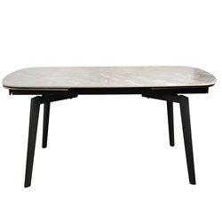 Extendable dining table Ratmo P022, sintered stone/metal, 160-240x90cm H75cm