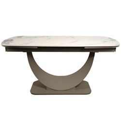Extendable dining table Ruana 017, sintered stone/metal, 160-240x90cm H75cm
