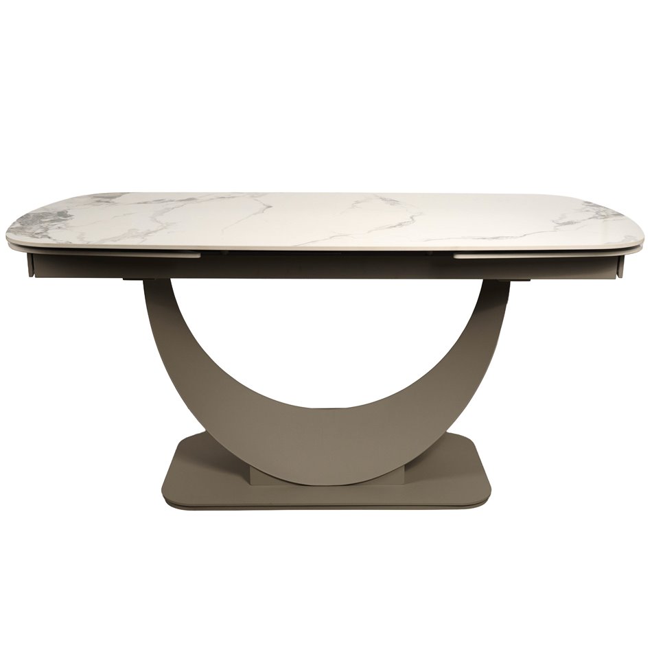 Extendable dining table Ruana 017, sintered stone/metal, 160-240x90cm H75cm