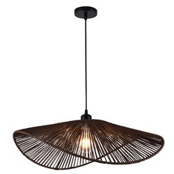 Pendant lamp Molnari 1L, black/brown, H23-130x62x59cm, E27 40W(MAX)